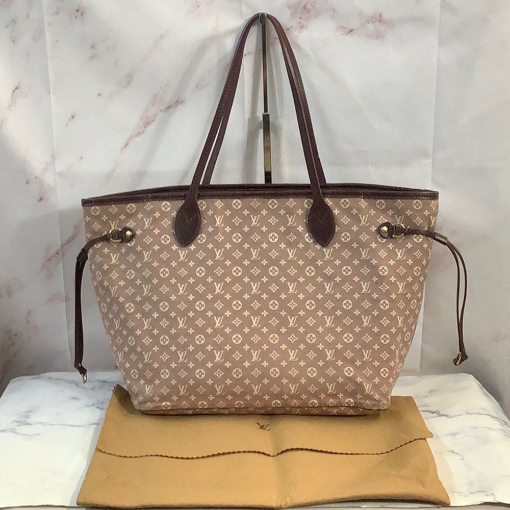 GUC Louis Vuitton Brown Monogram Minilin Neverfull Tote - Picture 1 of 7